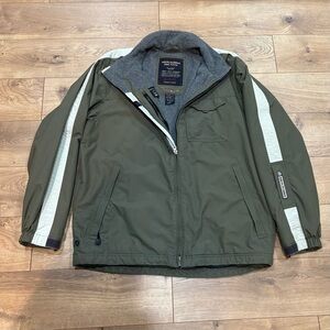 Men's Green Jacket with Gray Accents
